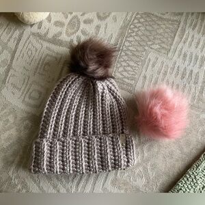 Hand Crocheted Pompom Beanie Winter Hat - Gift Idea ❄️